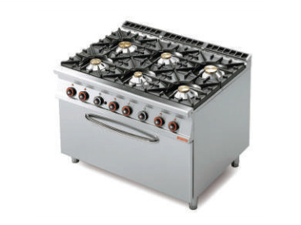 6 Burner Cooking Range with Oven